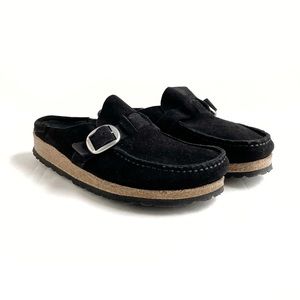Birkenstock Buckley Suede Clog Black